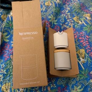 Nespresso Barista Collection Stackable Serving Set- New in Box